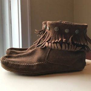 Double Fringe Minnetonka Moccasin Booties