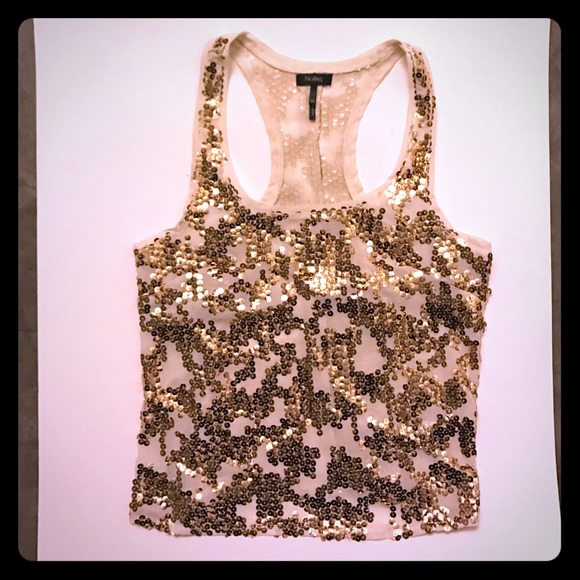 Sequin racer-back top