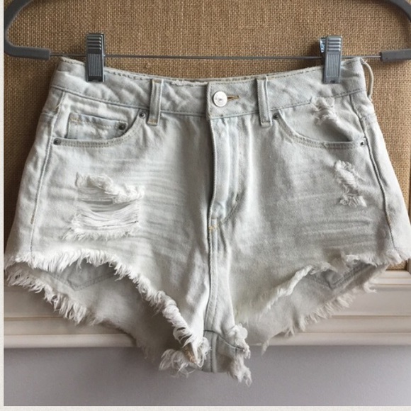 Light Wash High Waisted Denim Shorts