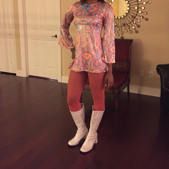 tall white gogo boots