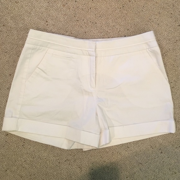 Express White Cuffed Shorts