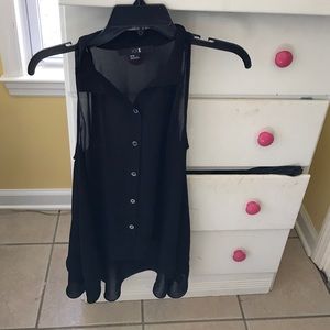 Black Sheer Top