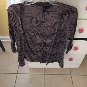 Purple patterned cardigan