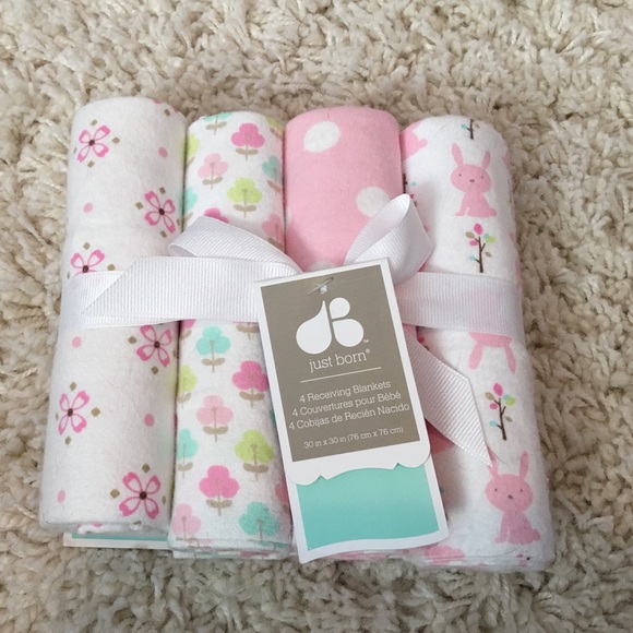 Pack of 4 receiving blankets