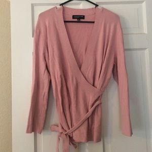 Jones New York Pink Wrap Cardigan