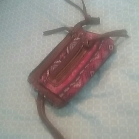 Pink and brown wallet