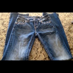 Miss Me  mid rise boot cut  27 waist 34 long