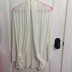 White Flowy Cardigan with pockets