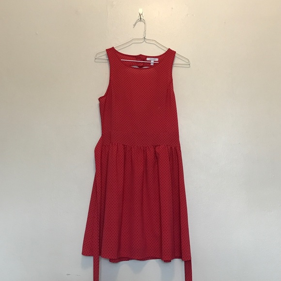 Delias Red Heart Cut out dress