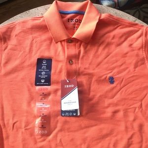 Izod 3 button polo, short sleeved