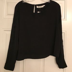Black long sleeve Crop Top
