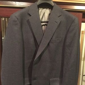 Hart Schaffner Marx Mens Birdseye Navy Blue Blazer