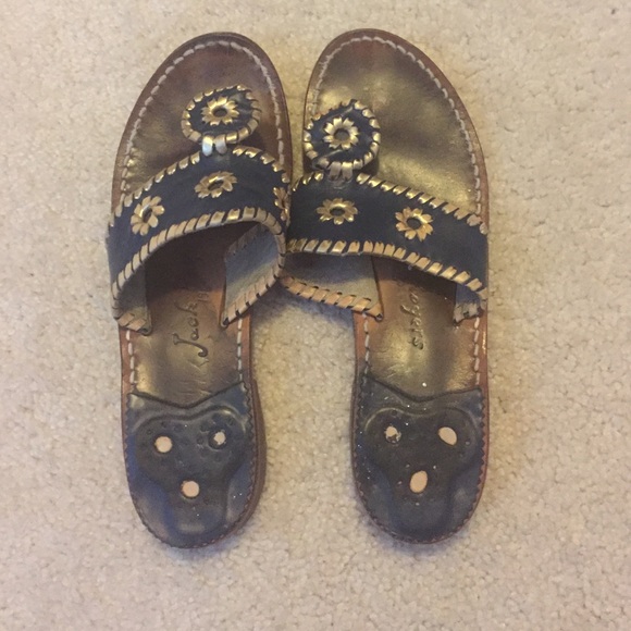 Navy blue and gold Jack Rogers PRICE FIRM