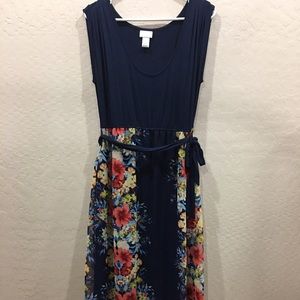 Beautiful Navy and floral maternity dress