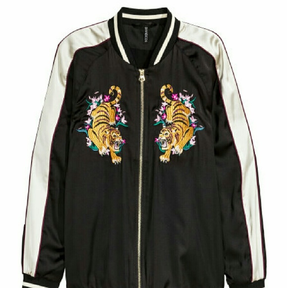 H&M Jackets & Coats - H&M Tiger Embroidered Bomber Jacket H&M Jackets & Coats - H&M Tiger Embroidered Bomber Jacket