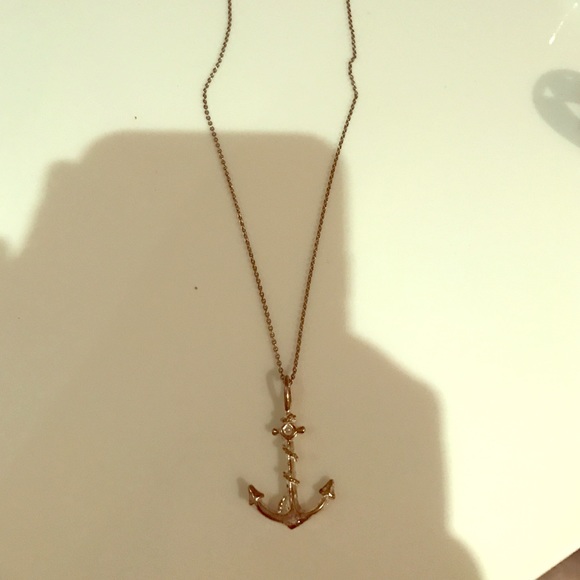 Anchor silver necklace