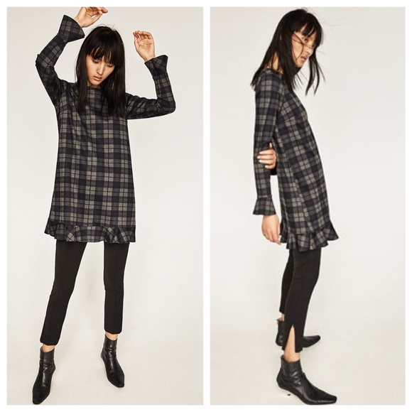ZARA Check Dress NWOT