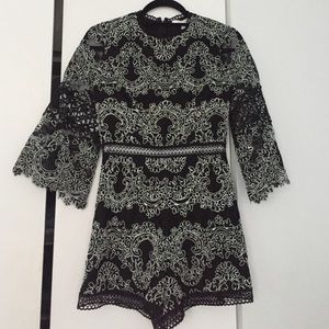 Alexis Veneda Bell Sleeve Lace Romper