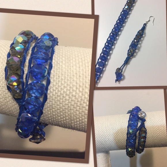 Wrap bracelet with earrings