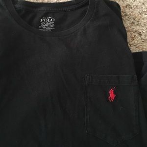 Men's RL Polo black long sleeve Large tee