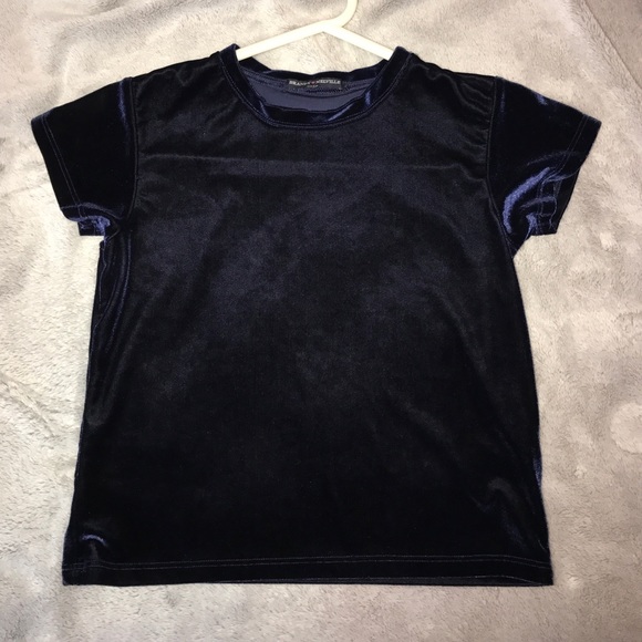 Brandy Melville velvet crop top