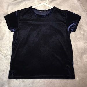 Brandy Melville velvet crop top