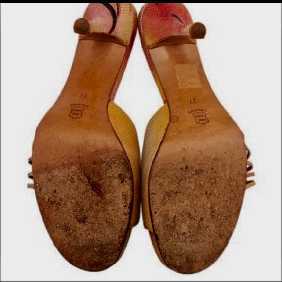 Gorgeous, Classic , Authentic Christian Dior Suede and Gold Kitten Mule Pumps - Picture 5 of 12