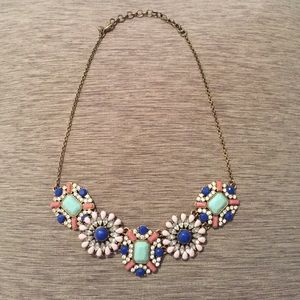 J Crew statement necklace with bronze details