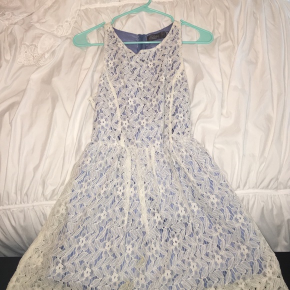 White and blue dress from Costa Blanca Collection