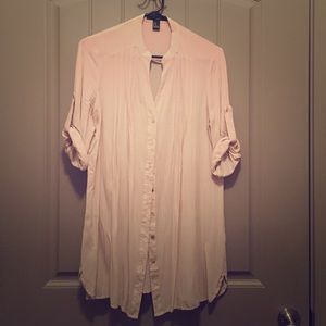 Cream Shirt Dress