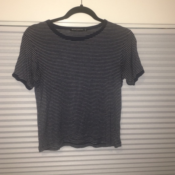 Brandy Melville Navy Striped Tee