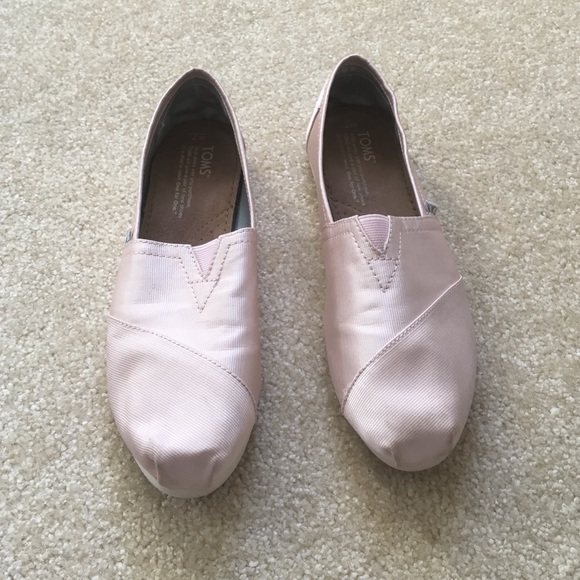 Pink Grosgrain Toms Flats Size 7