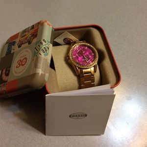 Gold plated fossil watch original price 250