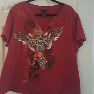 Lane Bryant cross tee