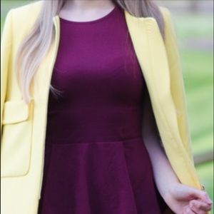 Topshop Burgundy Peplum Tank