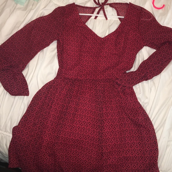 Long sleeve red dress