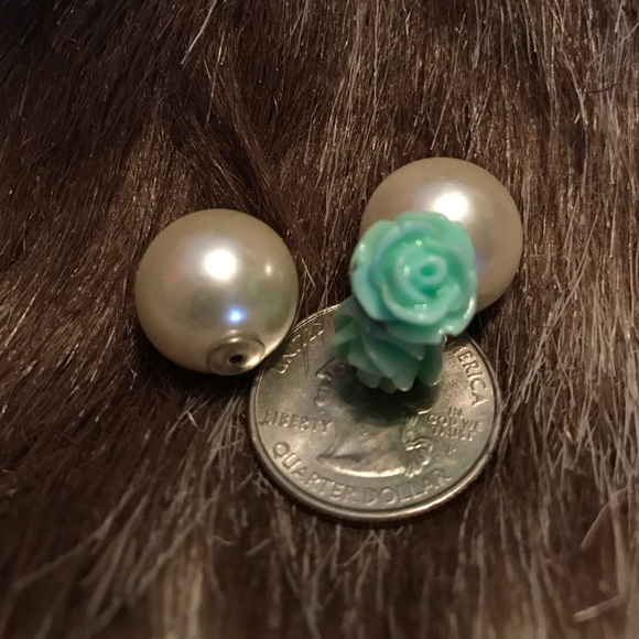 Flux pearl and rose earrings 🌹✔️