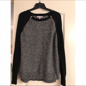 Banana Republic Grey and Black Sweater