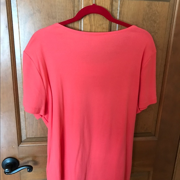 XL Coral Rebecca Malone ss top - Picture 2 of 3
