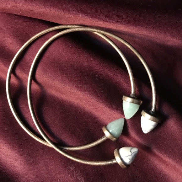 Gold Bangles with Gemstones