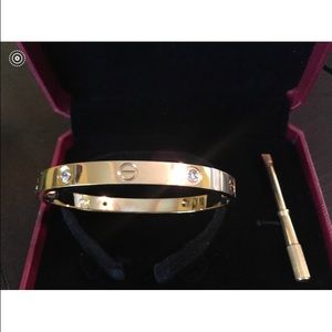 Love Rose gold plated bangle bracelet