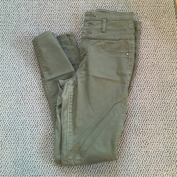 Olive green jeans
