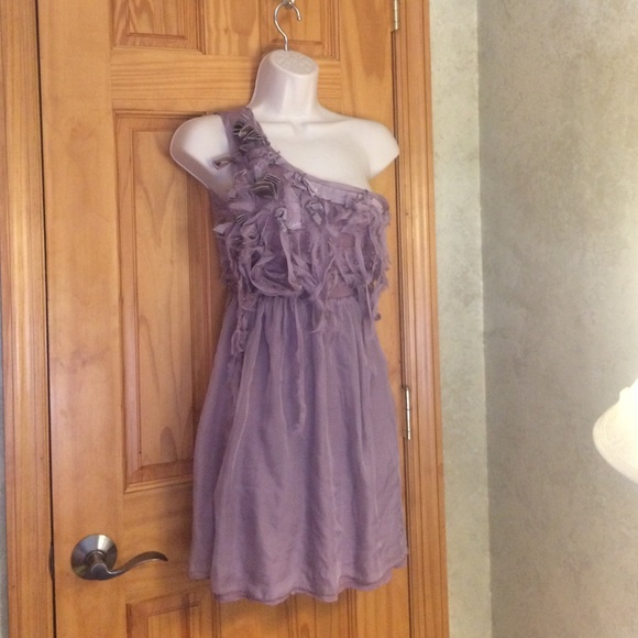 Ryu: Tops - Ryu:  one shoulder chiffon ruffledress with slip💜