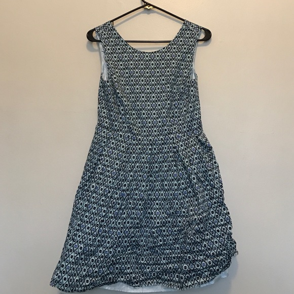 Geometric Fit and Flare dress