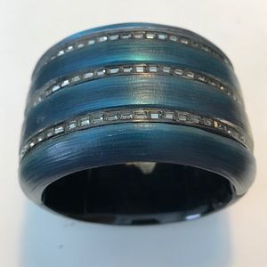Alexis Bittar Lucite Cuff with crystal accents