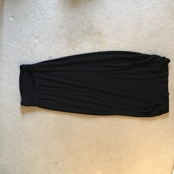 Black maxi skirt that duels as strapless dress