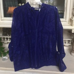 Hooded Women's Purple Jacket, See Through Size 3