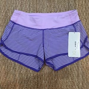 NWT Lululemon Purple Shorts Size 4