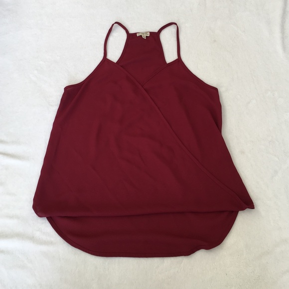 maroon tank. flowy