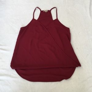 maroon tank. flowy